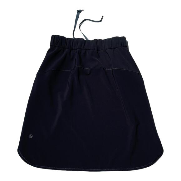 Lululemon On the Fly Skirt Size 4 Drawstring Black - Picture 3 of 8